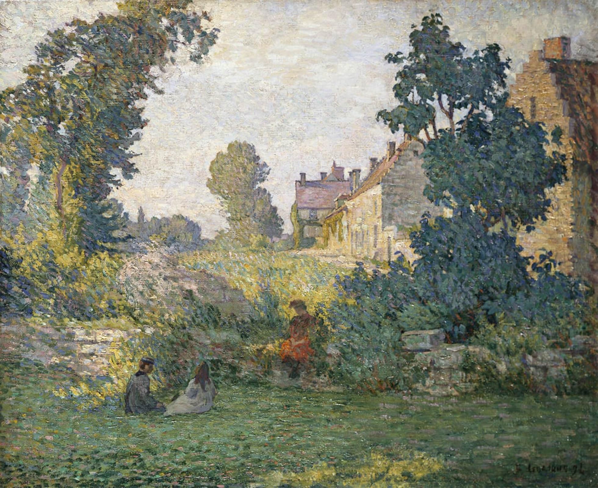 ARTXLXXBN Famous Painting Canvas Artwork Graffiti Print Scene Champetre by Henri Lebasque Portrait Canvas Image for Home Decor 60x90cm