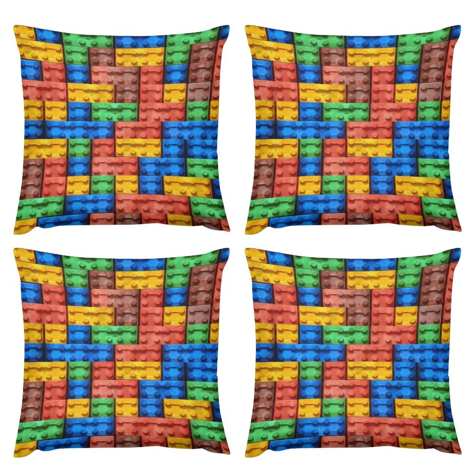 Housses de coussin colorées en peluche lot de 4 pour égayer votre canapé et décorer le salon