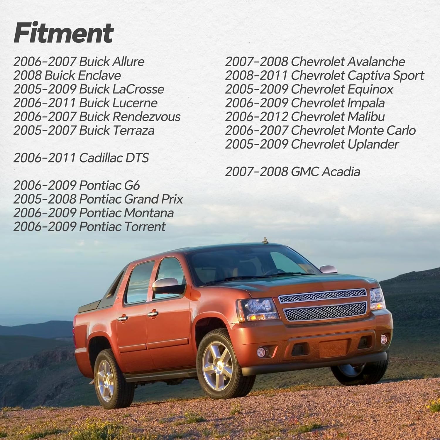 Mass Air Flow Sensor 10349461 MAF Compatible with Chevrolet Captiva Sport/Impala/Malibu, Buick Allure/Enclave/Lacrosse/Lucerne, GMC Acadia Replaces 15911983