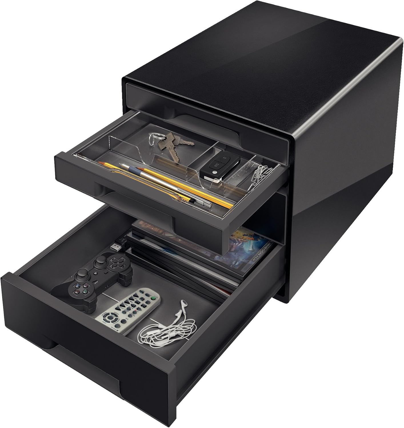 Leitz Wow Desk Accessories Shelf Package Black White (Shelf Package, Black)