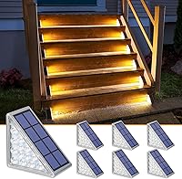 Vista 21 de NIORSUN Luces Solares de Escalón para Exteriores, Paquete de 12 Luces Solares Blancas Frías para Escaleras Exteriores Impermeables IP67 Encendido