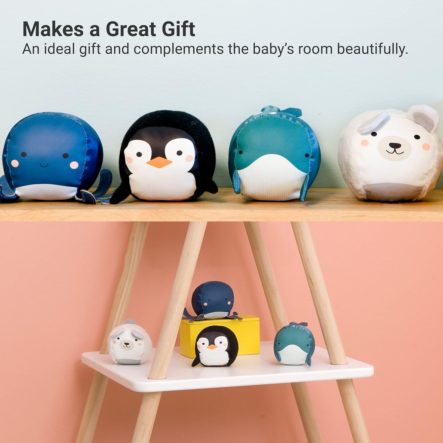 Little Big Friends Roly Poly Balls | Sensory Rattle Ball Toy for Baby, Set of 4