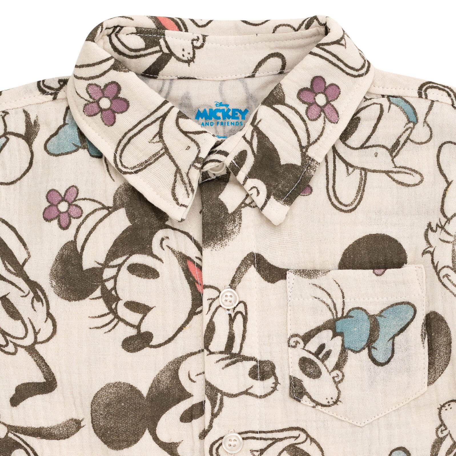 Disney Kubuś Puchatek Myszka Mickey Mouse Zestaw Krótka sukienka dla noworodka małe dziecko, Szare szorty z guzikami, Myszka Miki i przyjaciele, 3-6 miesięcy, Szare szorty z guzikami, Mickey i