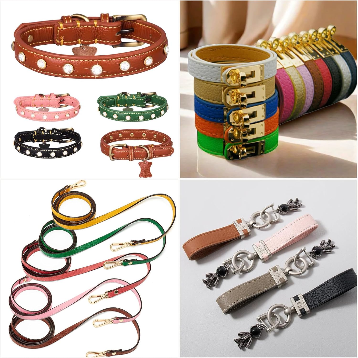 picheng Faux Leather Strap 1 Inches Wide Lychee Texture Leather Straps for Crafts, 200 Inches Long Faux Leather Strips - Image 5