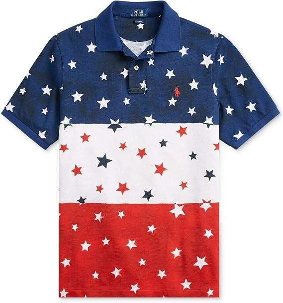 Polo Ralph Lauren mens Classic-fit Americana Star Mesh Polo Shirt