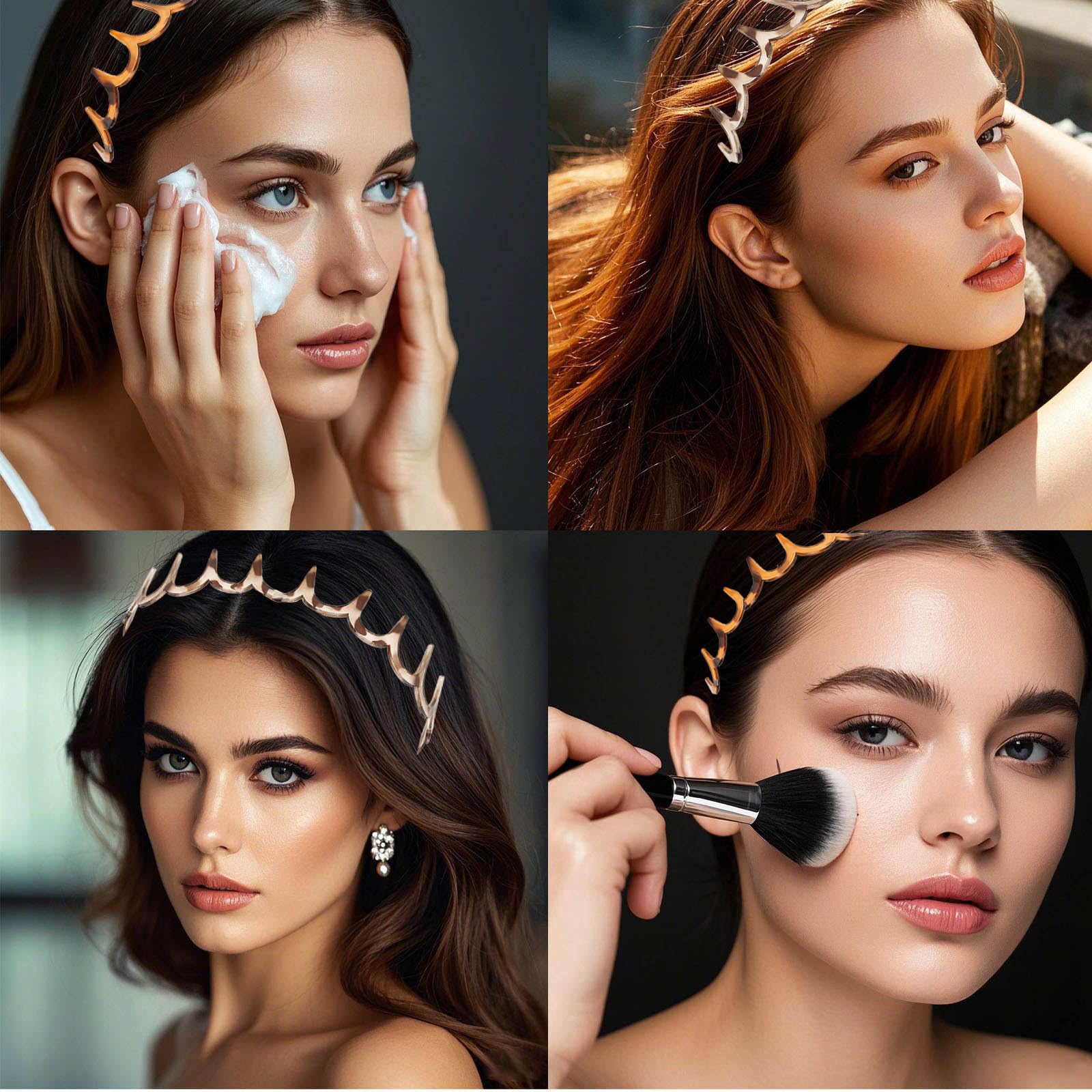 Flomiara 2 Pcs Zig Zag Headband for Women Girls Plastic Tooth & Comfort Wavy Hair Comb Headbands - Image 3