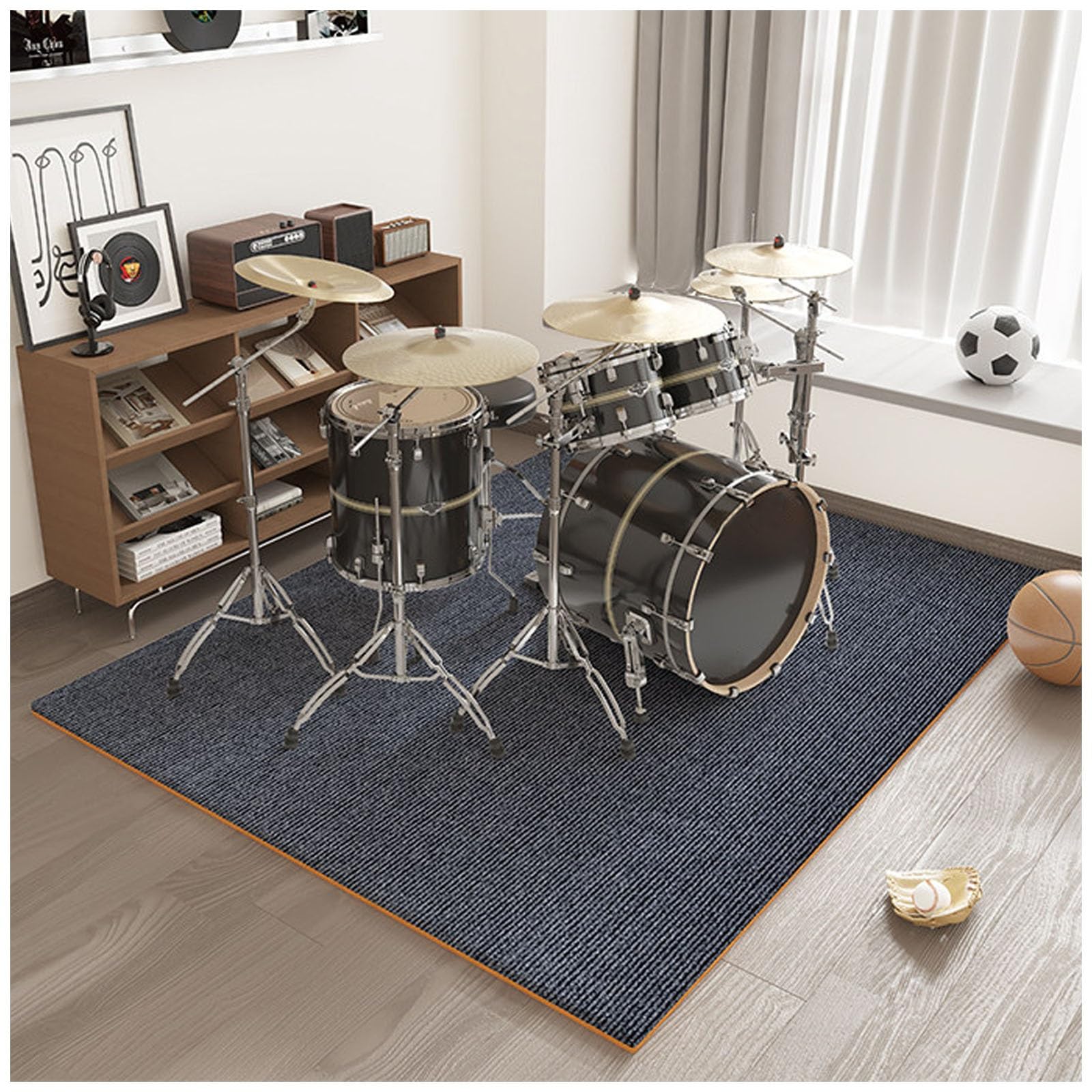 Drum Pad, bez poślizgu elektryczna mata bębnowa, dźwiękoszczelna koc, amortyzator bębnowy do zestawu bębnów jazzowych do zestawu bębnów jazzowych, fortepianu, akcesoriów do bębnów do bębnów