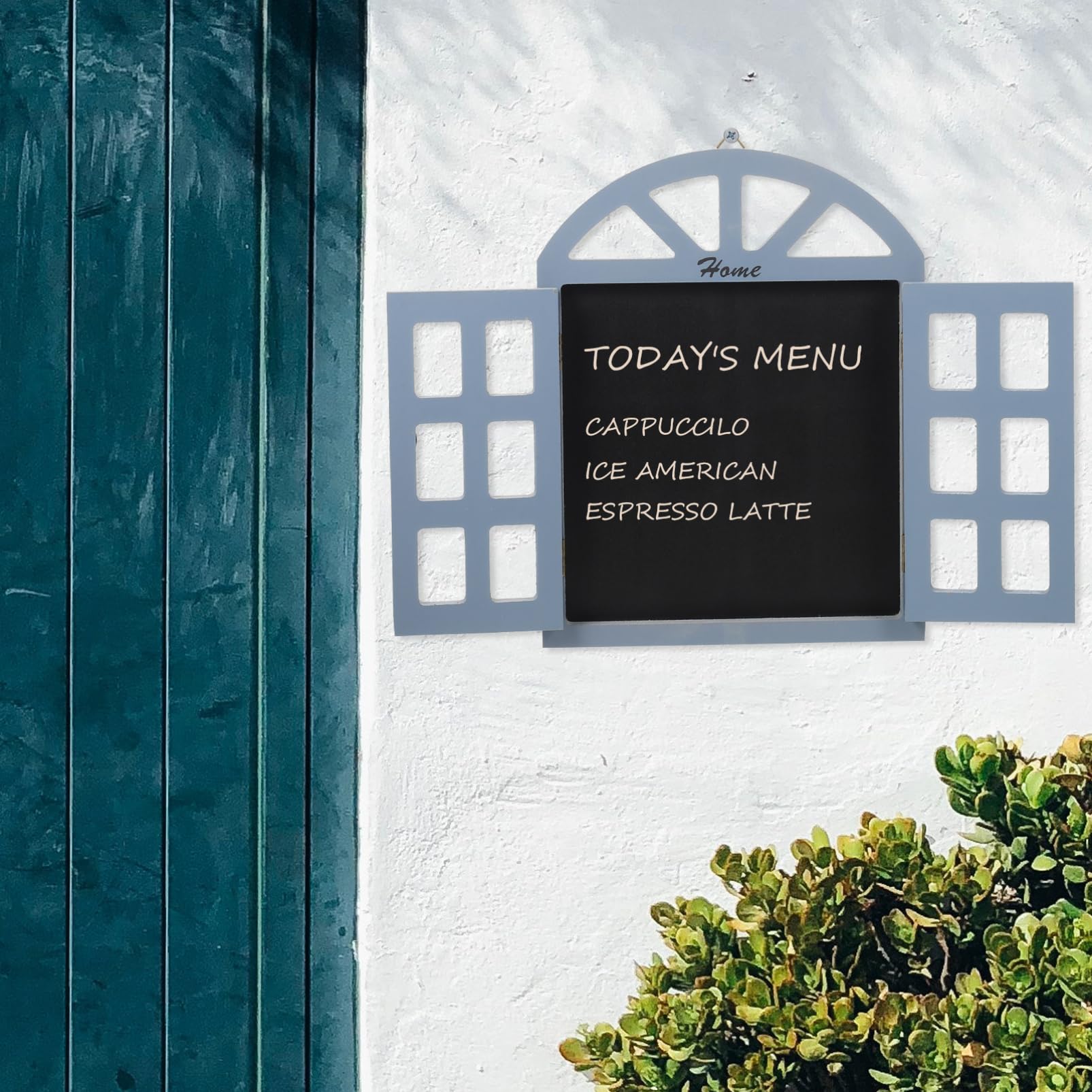 Holzfenster Kreidetafel zum Hängen für Cafés und Hochzeiten | Vintage Fensteroptik, Dekorativ, mit Nachrichtbereich, für Restaurants und Laden