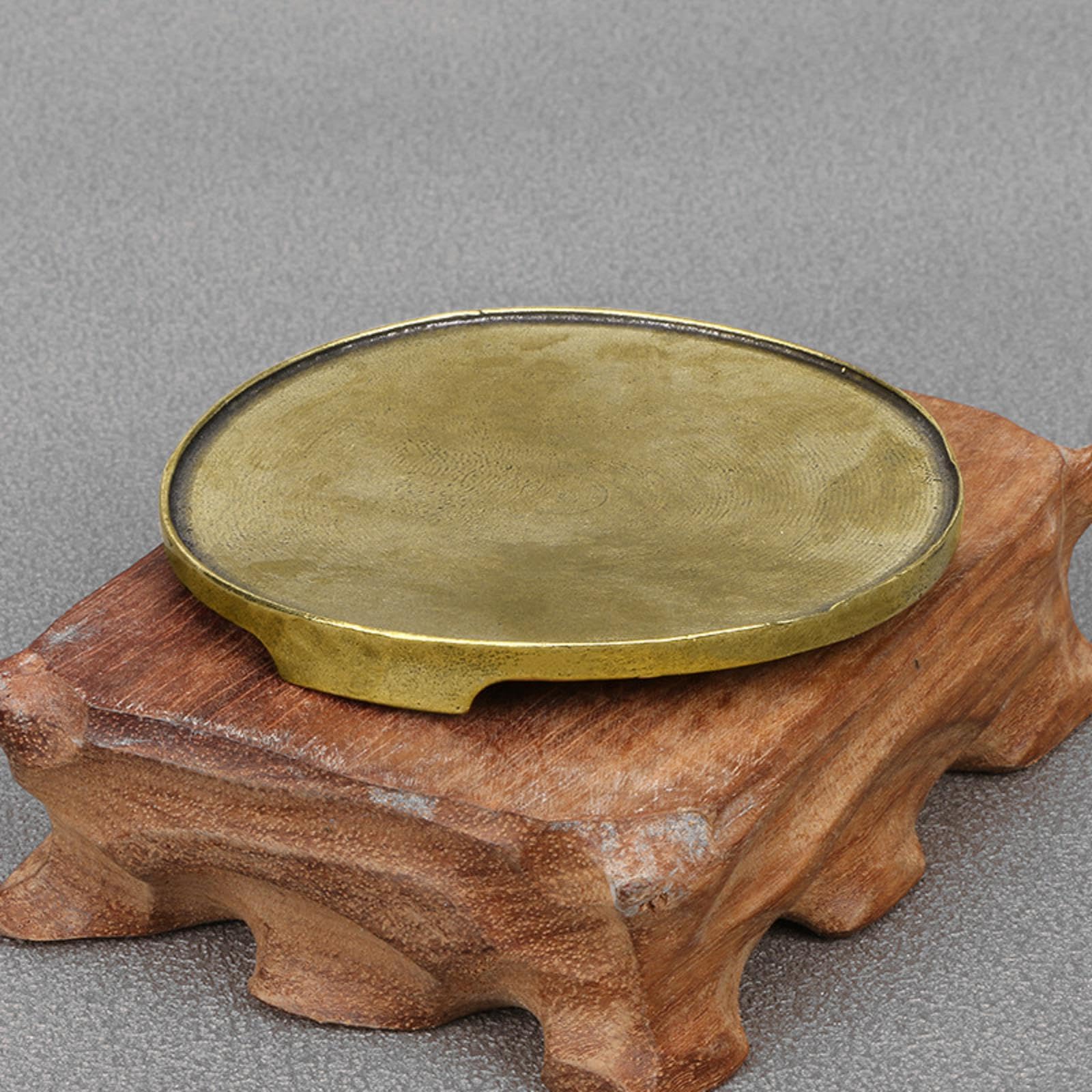 wooden sculpture, Small Brass Statue copper Incense Burner Plate Sculpture Decor