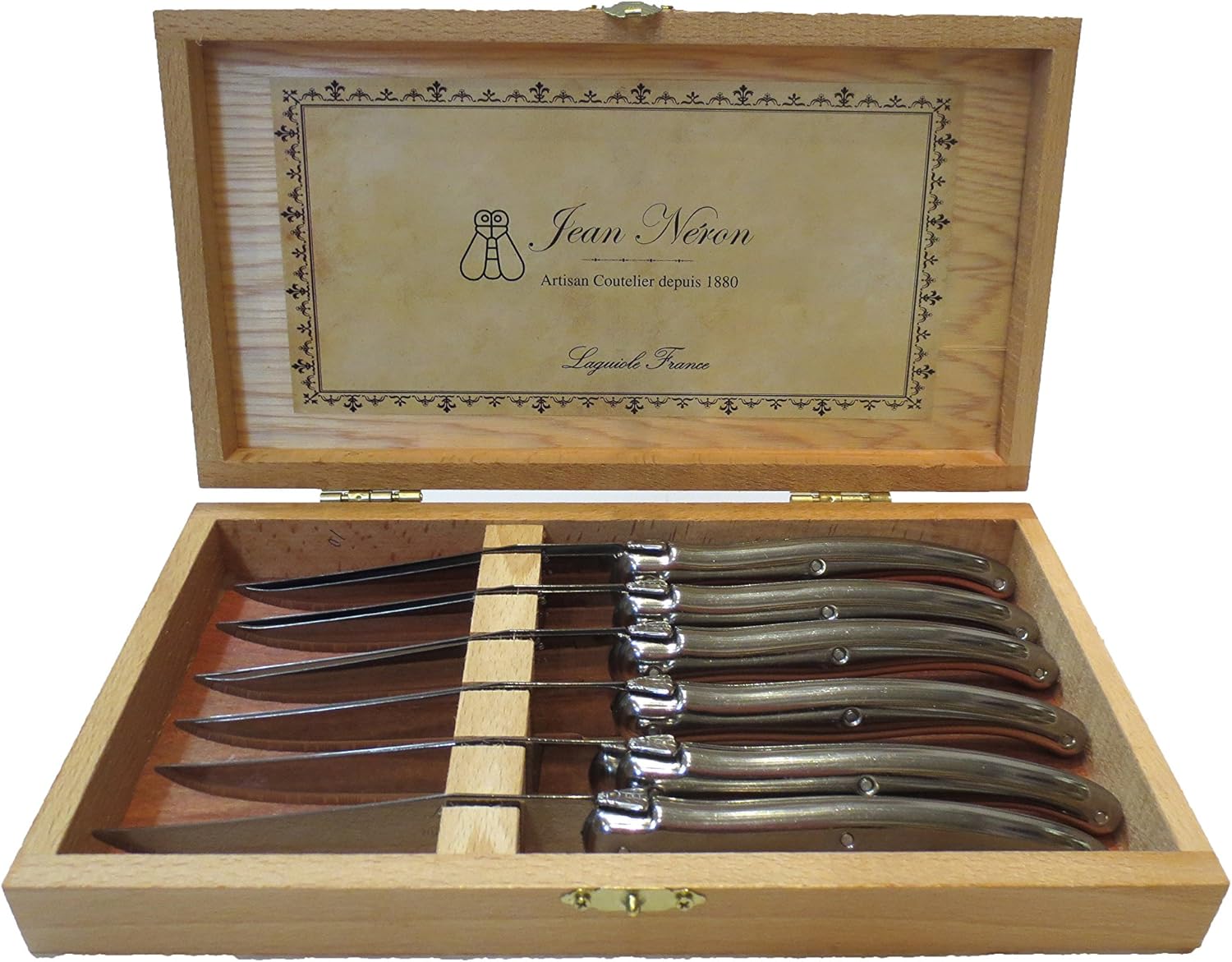 Set of 6 Knives with Stainless Steel Handles in Presentation Box