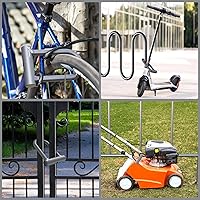 Vista 6 de Candado para Bicicleta Sportneer - Candado en U Resistente Antirrobo para Bicicleta con Cable de Acero de Seguridad de 1,5 m - Grillete de 17 mm Gris