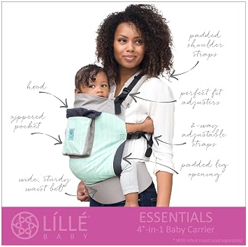 LILLEbaby 4-in-1 Essentials Original Ergonomic Baby & Child Carrier, Chevron - 100% Cotton