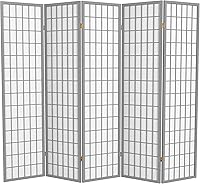 Vista 19 de Red Lantern Pantalla Shoji de 6 pies de alto, color nogal, 3 paneles