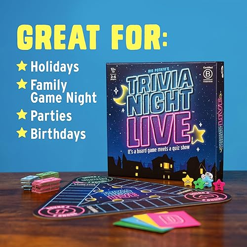Miniatura 6 de Trivia Night Live organiza tu propio programa de pruebas, nuevo juego de mesa para familias y amigos, juego de mesa familiar, 2-6 jugadores, mayores