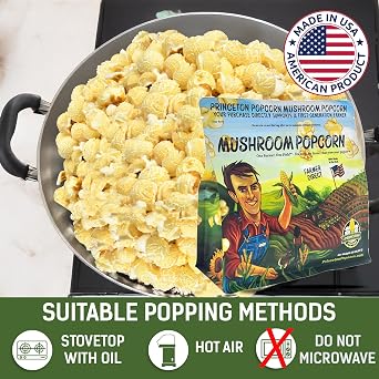 Princeton Popcorn Mushroom Kernels, 2 lb - Non-GMO, Farmer-Direct | Farmer-direct mushroom popping corn, ball-shaped and great for coating. Gluten-free, non-GMO. Stovetop or air popper.