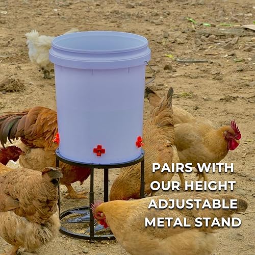 Miniatura 6 de Whimsii Boquillas para bebederos de pollo, paquete de 20 (naranja), montaje lateral horizontal, sistema automático de agua antifugas para aves de