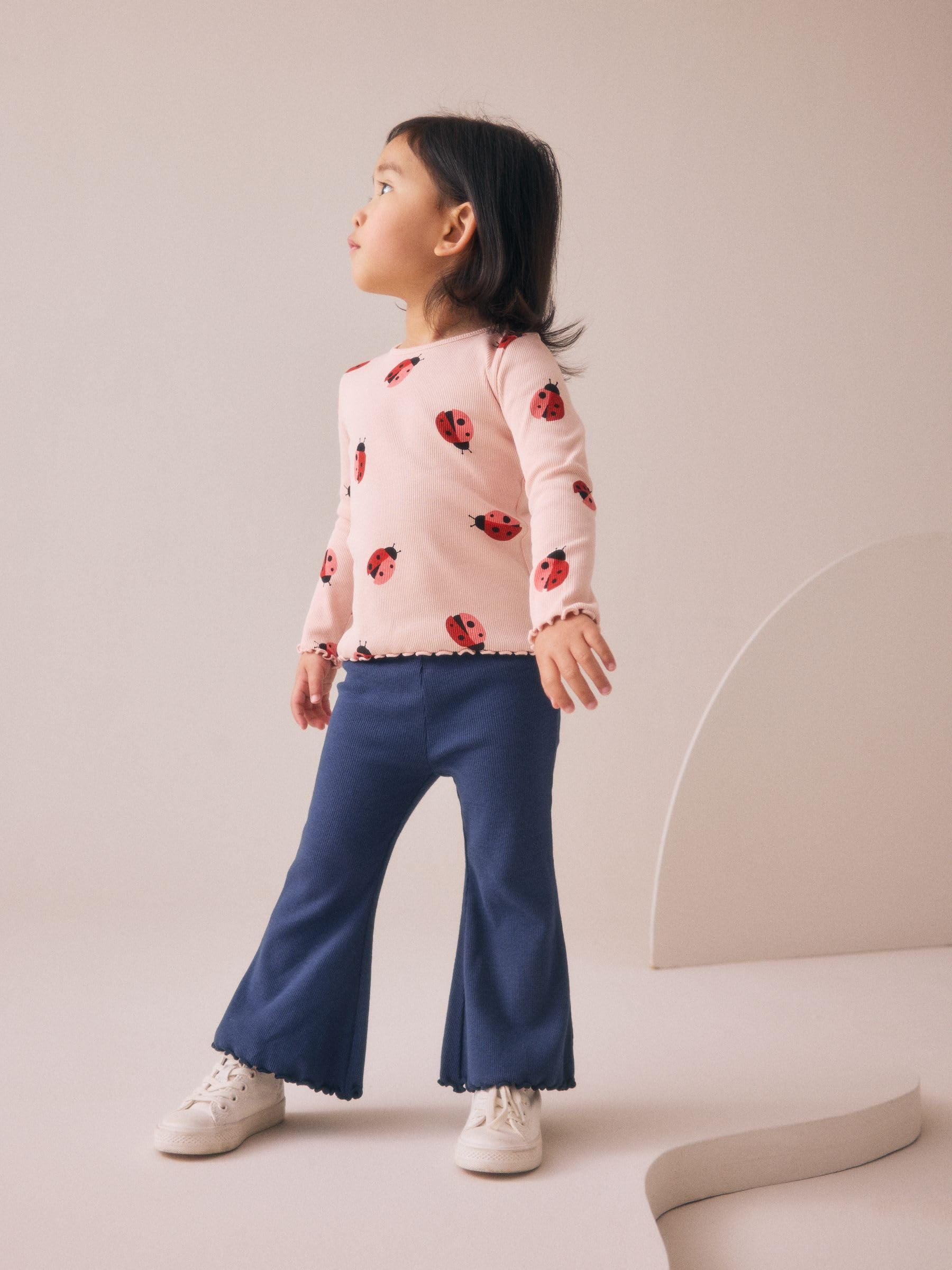 NEXT Mädchen Top and ausgestellte Leggings Set im 3er-Pack 62-122