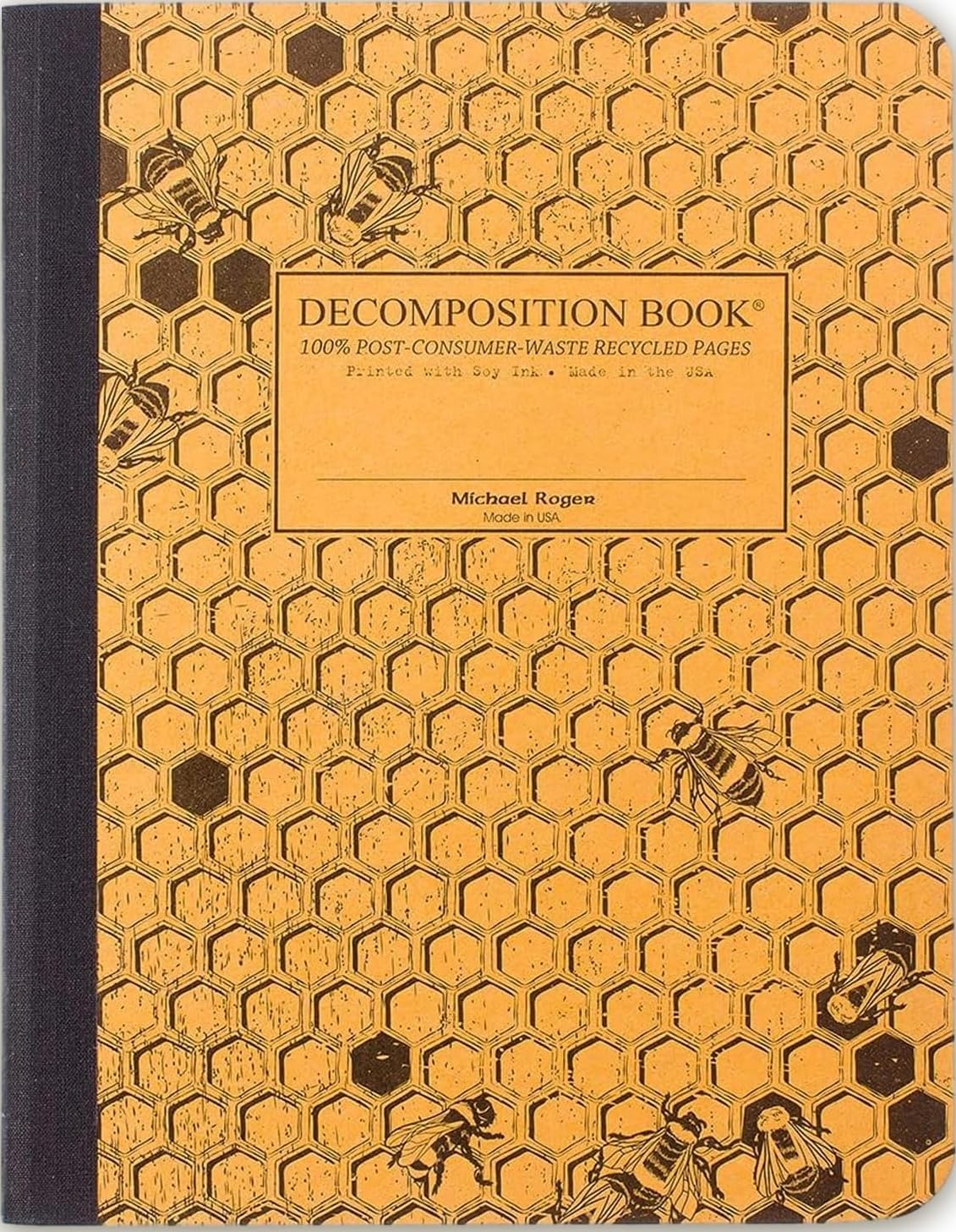 Decomposition Honeycomb College Ruled Composition Notebook - 9.75 x 7.5 Journal with 160 Lined Pages - Notebooks for School Supplies, Home & Office - 100% Recycled Paper - Made in USA