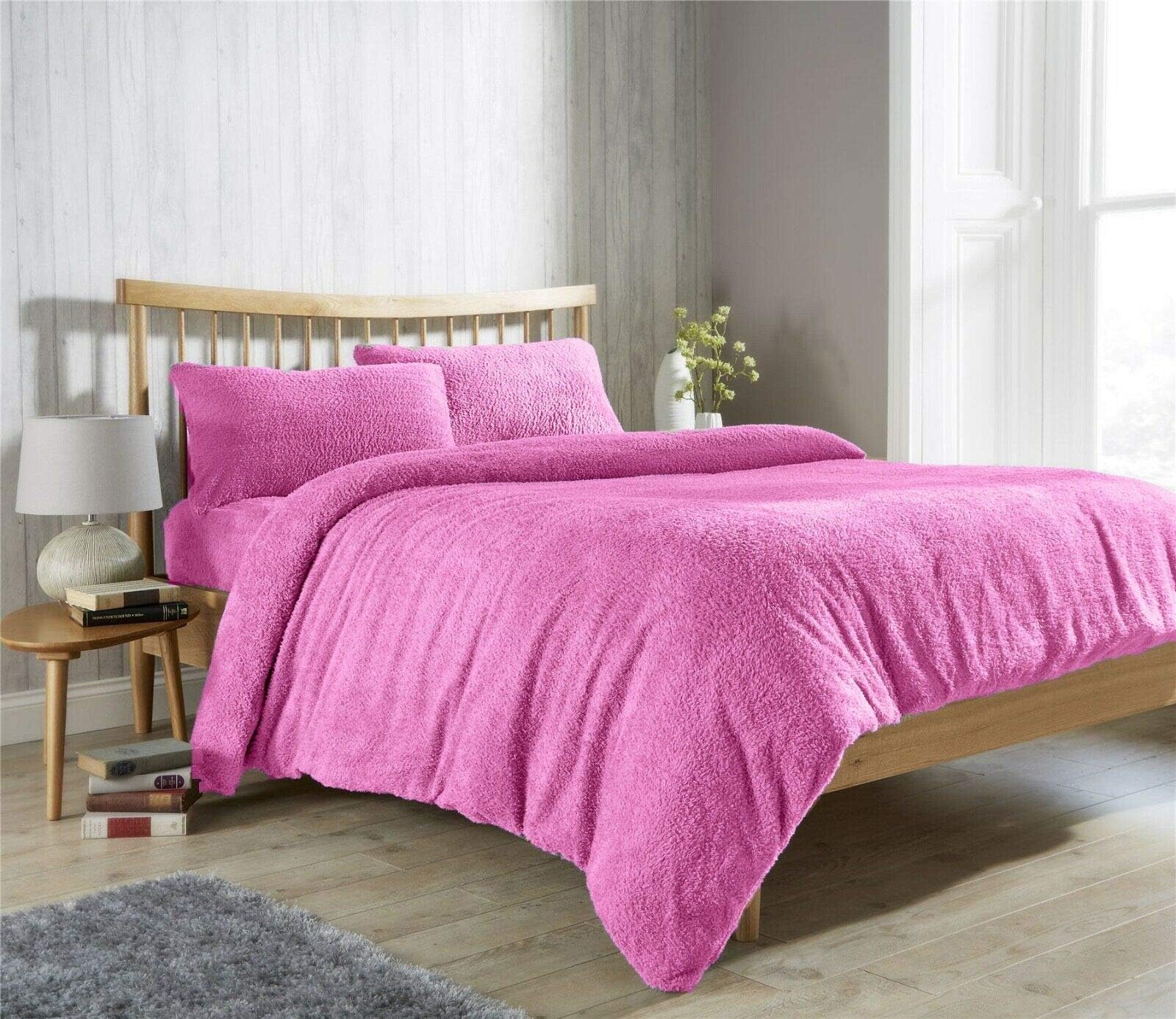 L S U Teddy Bear Fleece Duvet Cover Set Rainbow Tie Die Super Soft Quilt Cover Single Double