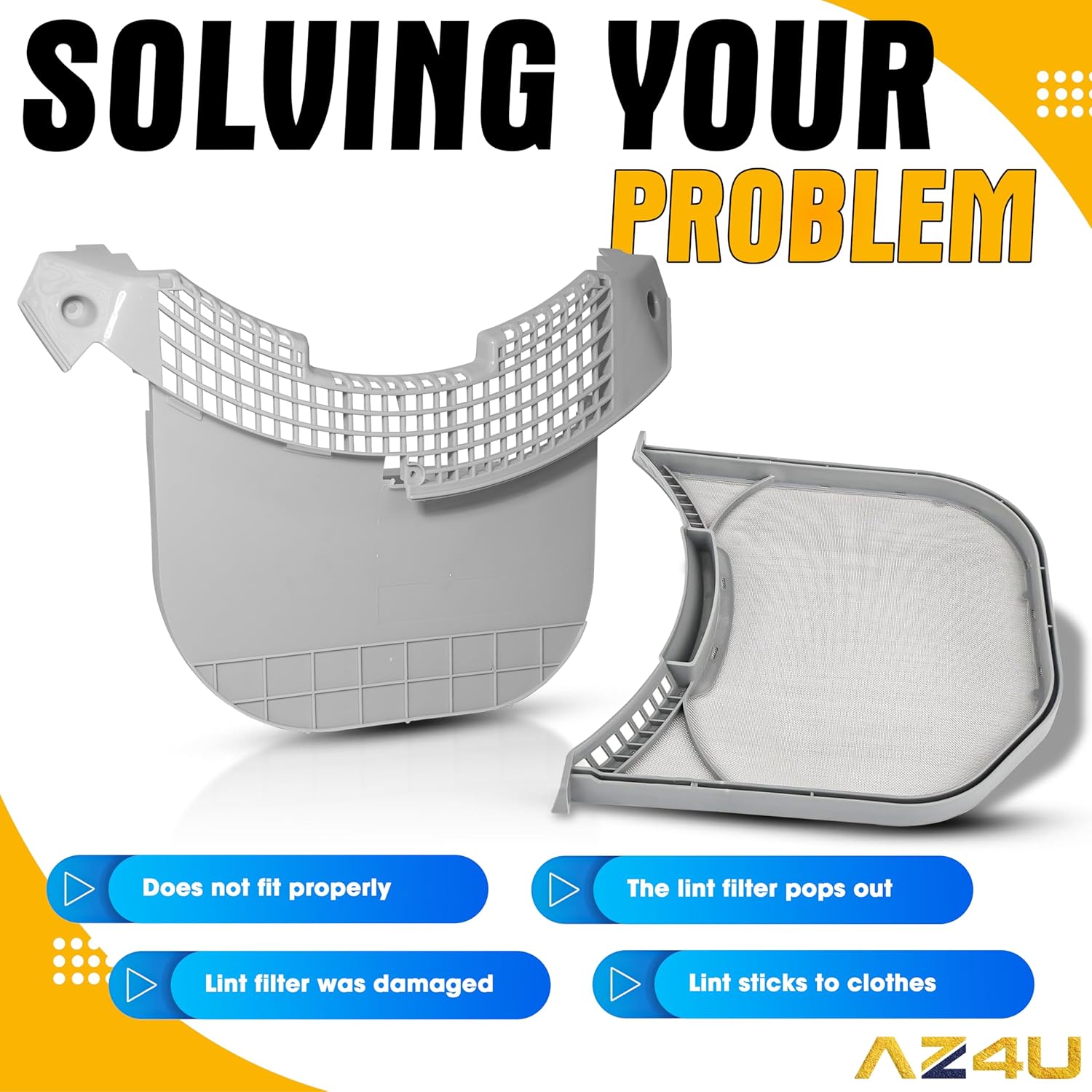 Dryer Lint Filter Screen And Lint Trap Cover Housing Replaces For LG DLEX3900B DLEX3370W DLEX3570V DLEX3470V DLEX3250W DLEX3370V DLEX3360V DLEX3360W DLEX3370R DLEX3371W DLEX3360R DLEX3885W DLEX3570W