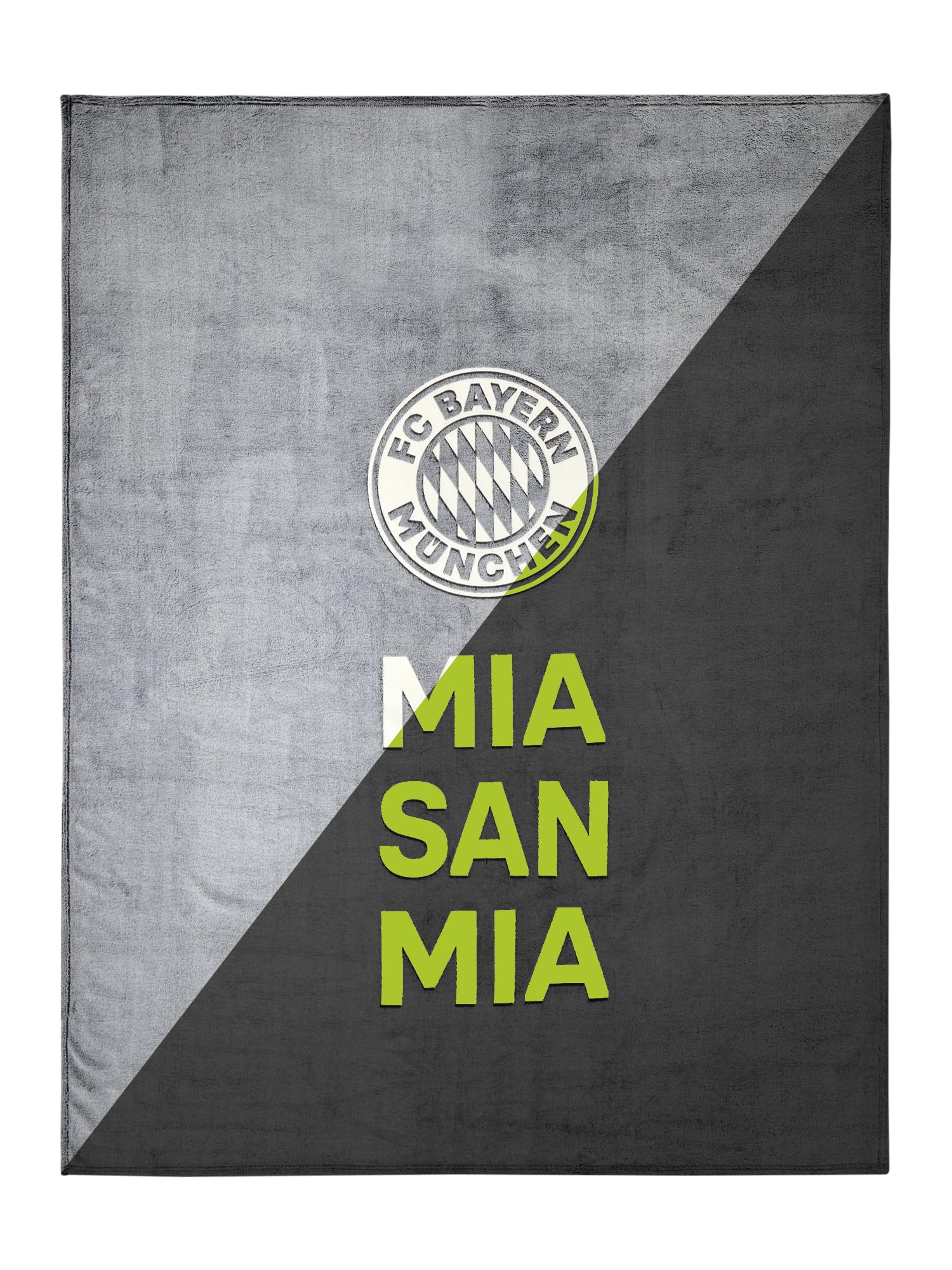 FC Bayern München Kuscheldecke | Decke | Glow in the Dark | Grau | 150 x 200 cm