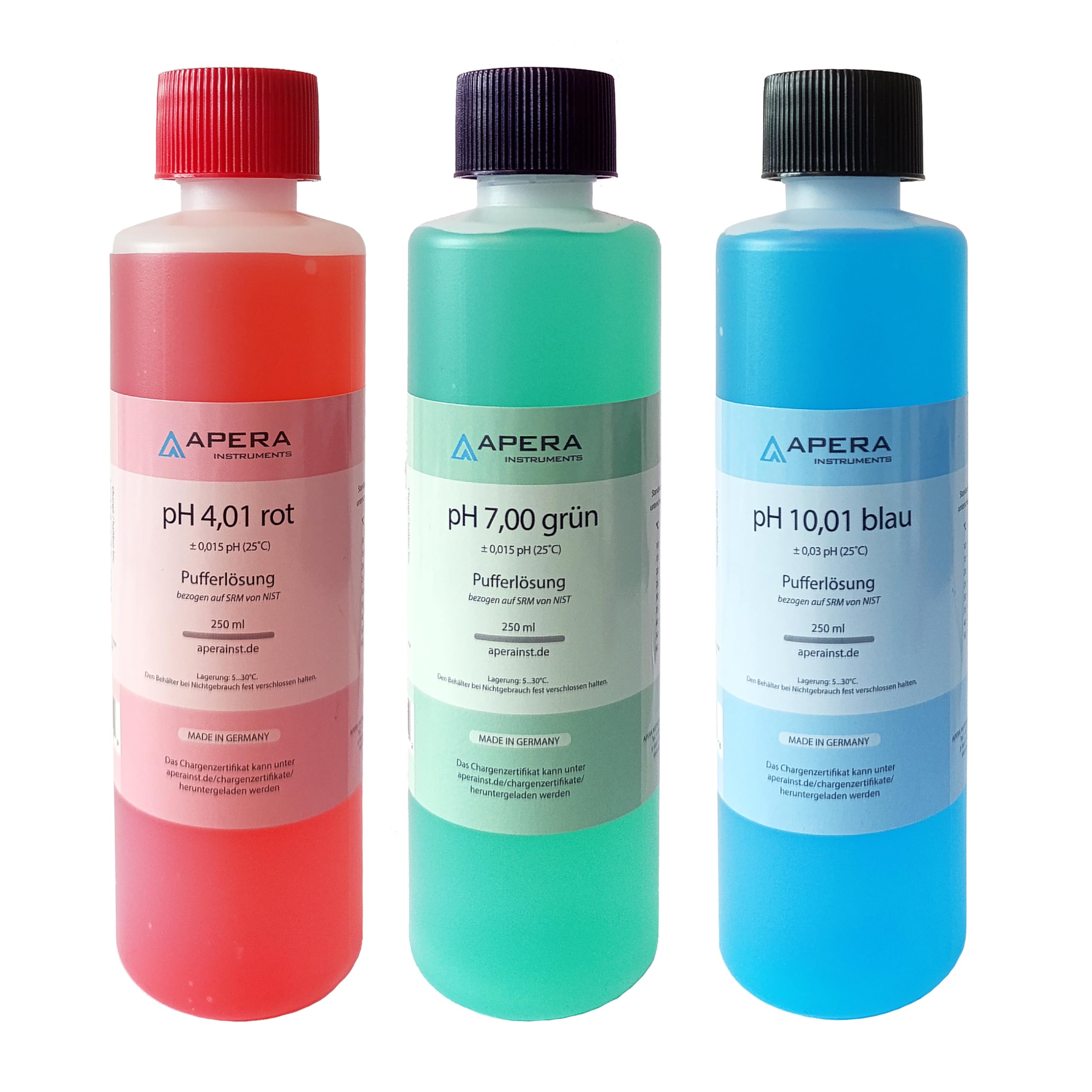 Apera Instruments PH Calibration Solution 4.01/7.00/10.01 each 250 ml AI1115