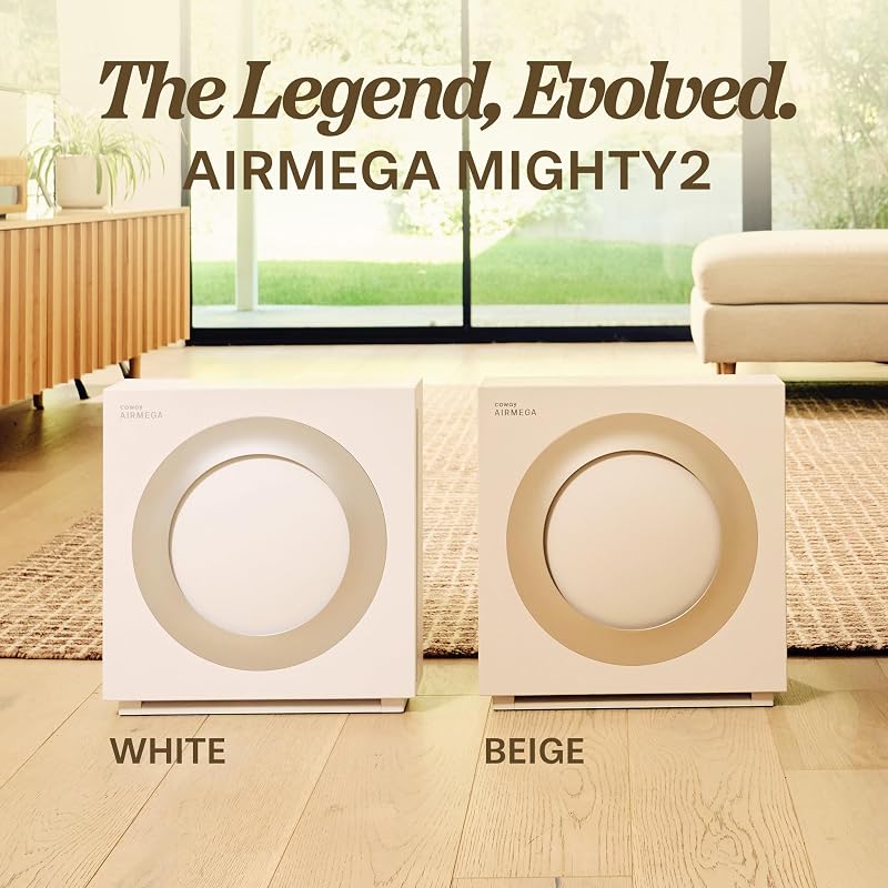 COWAY Airmega Mighty2 Air Purifier, Next Gen of AP-1512HH, for Large Room & Home Cleans up to 1,800 ft², IEST certified HEPA and Active Carbon for Allergies, Smoke, Dust, Pets & Mold, AP-1512N(W) image 2