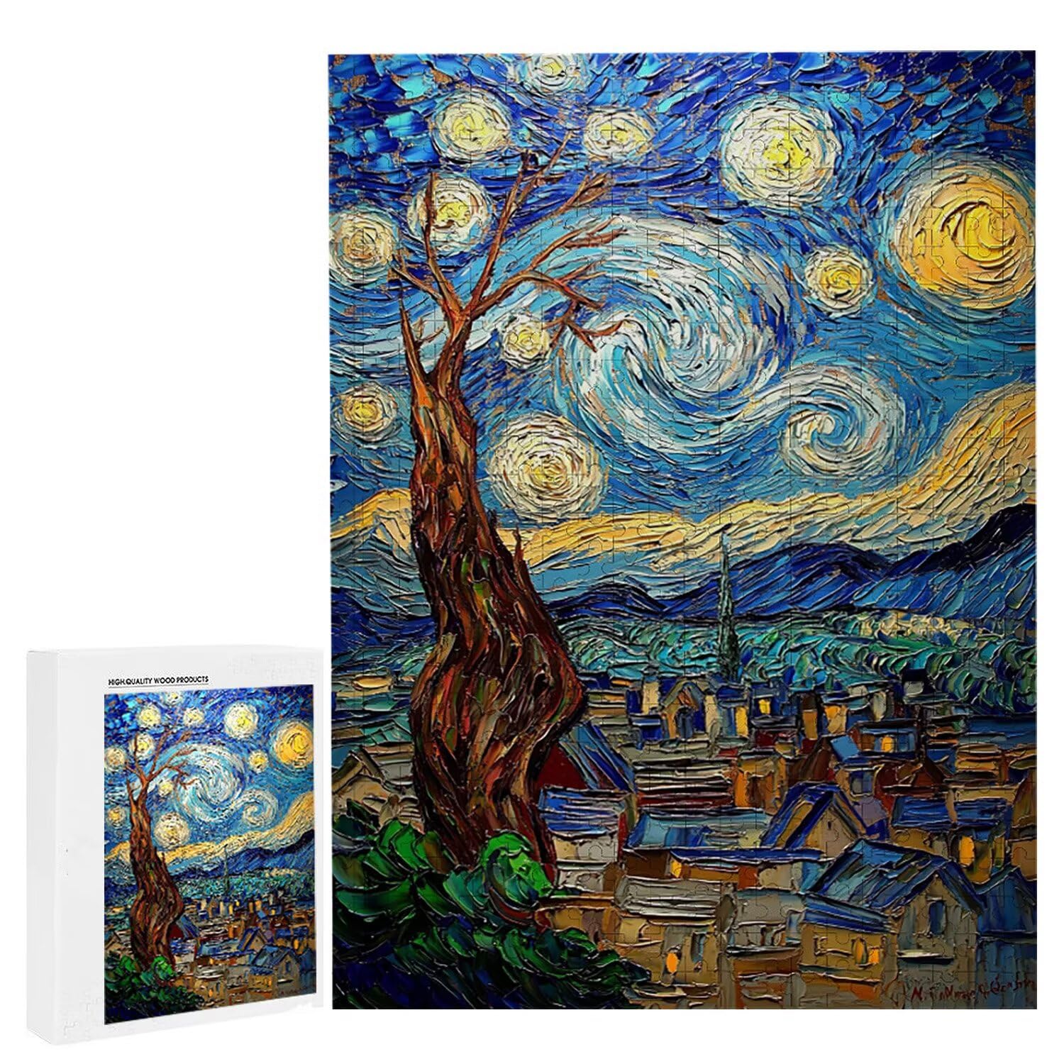 1000 sztuk puzzli, gwiazda wioska 1000 sztuk puzzli dla dorosłych, prezent rocznicowy, prezent świąteczny, dekoracja domu, zapobieganie degeneracji mózgu u osób starszych v890