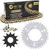 NICHE Drive Sprocket Chain Combo for Polaris Trail Boss Euro 350L Front 12 Rear 34 Tooth 520V-X X-Ring 64 Links
