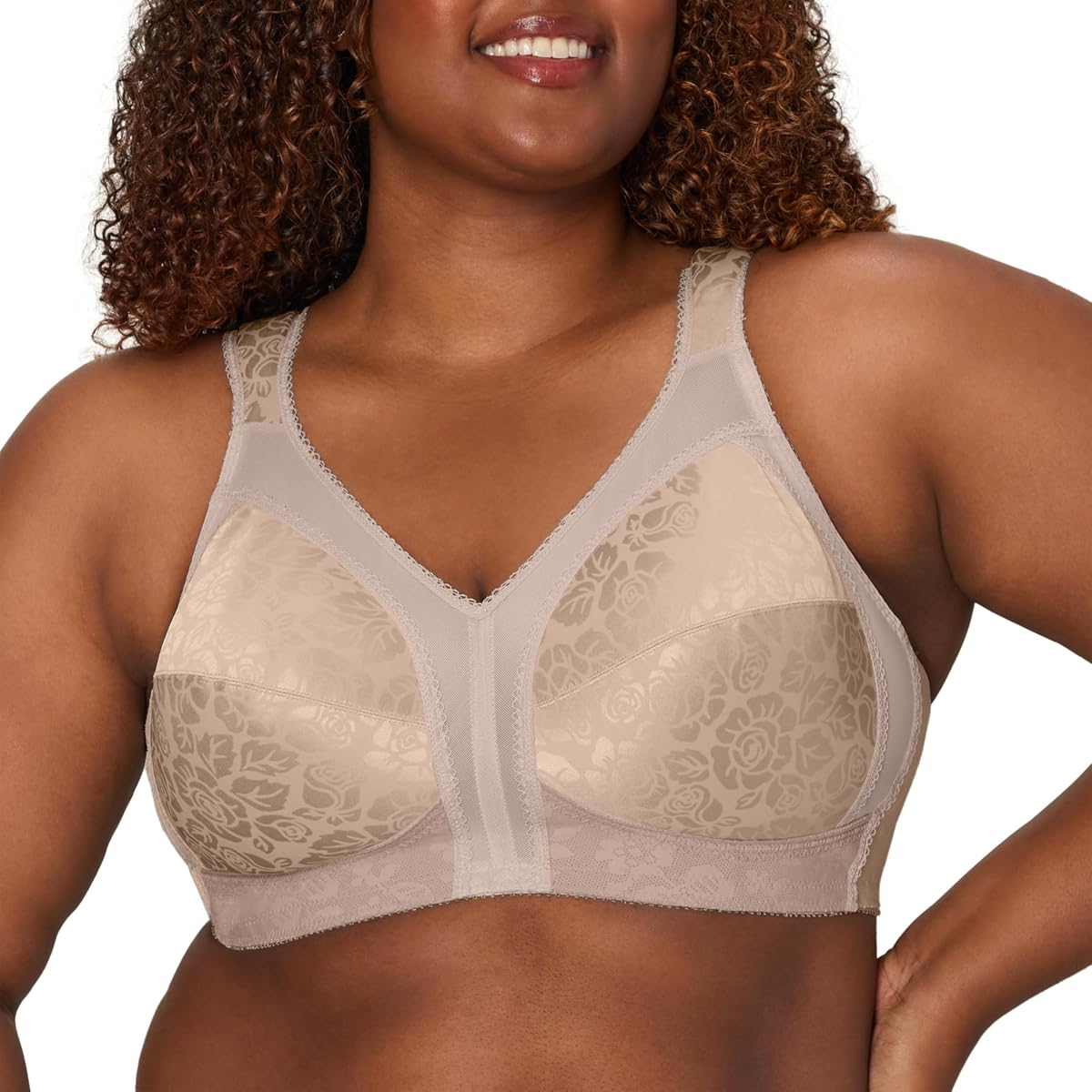 Playtex Brasier inalámbrico para mujer, sujetadores de talla grande disponibles durante 18 horas, cobertura total, suavizado, 4693, paquete individual o de 2