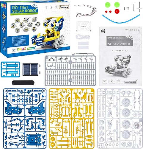 Miniatura 7 de Robot solar STEM 11 en 1 para niños de 8 a 12 años, kit de juguetes científicos de experimento educativo para adolescentes, juguetes de construcción