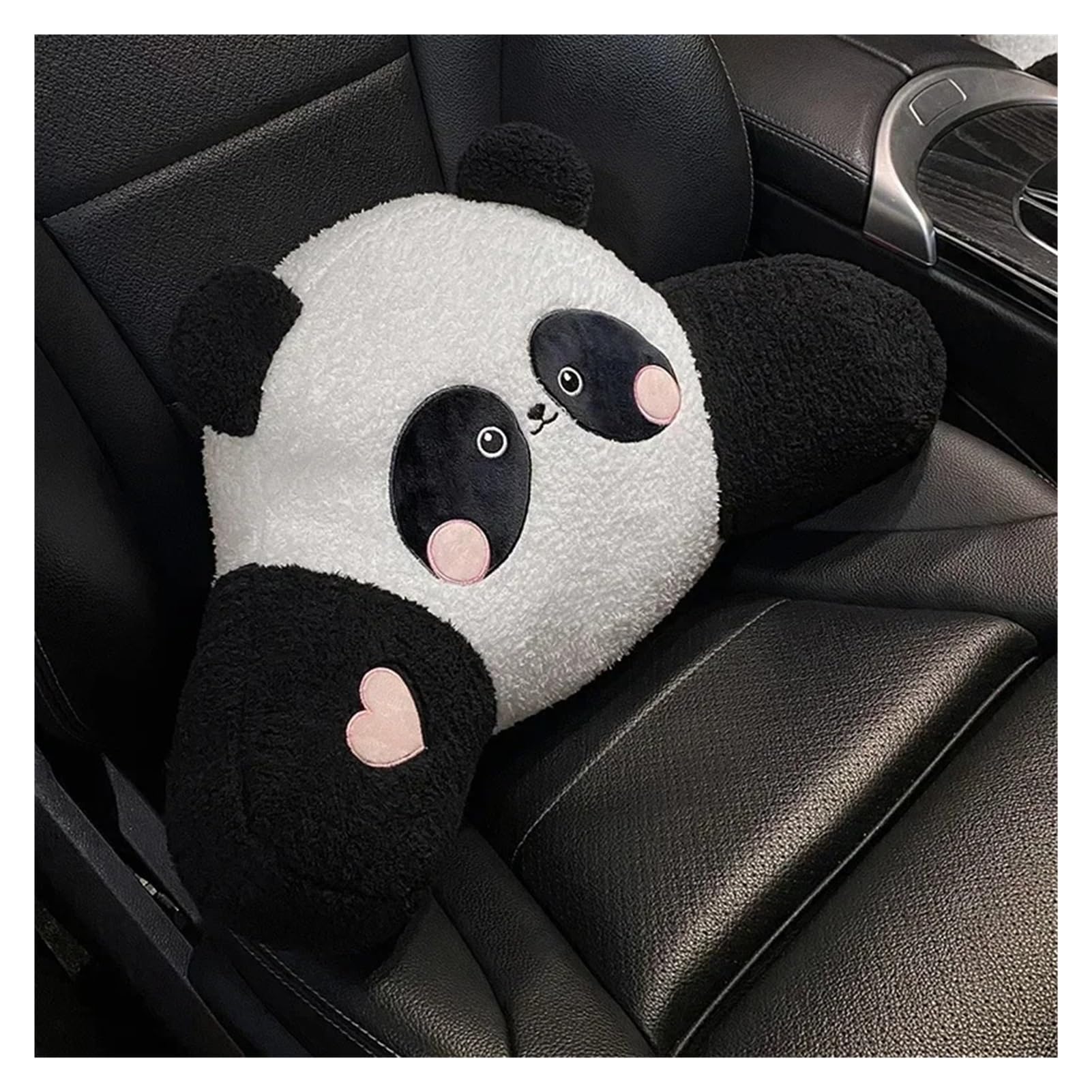 Hviyroi car seat cushion Cartoon Panda Ice Silk Summer Car Seat Cushion(Lumbar pillow)
