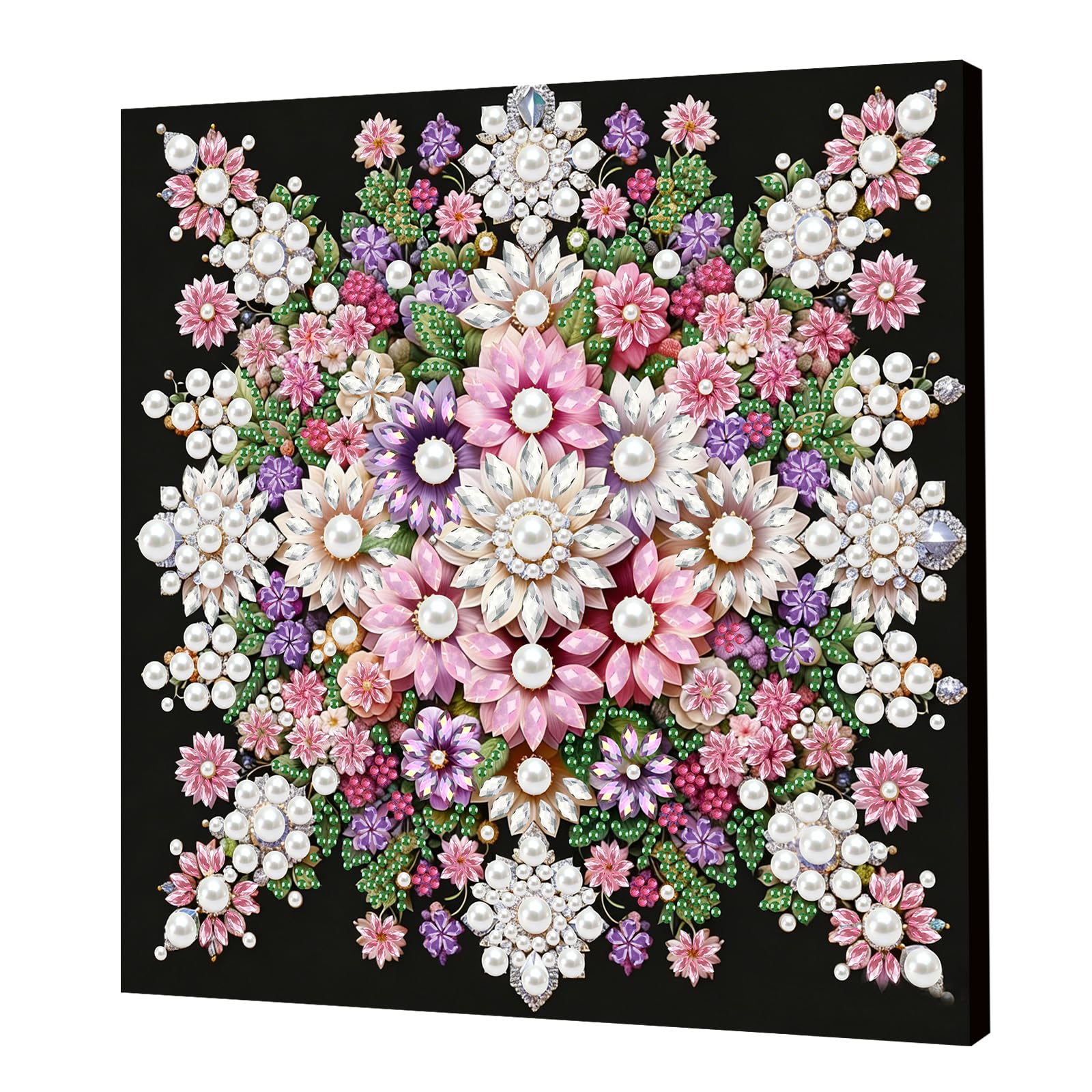 5D Pearl Painting Kits with Frame, 25x25cm DIY Pearl Gem Art Diamond Painting Kits for Adults Beginners, Creativity Pearls Dot Paintings, Home Decor Gift Diamond Dots Paintings Picture Arts Craft-15