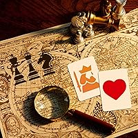 Vista 5 de MAYJOYDIY Plantillas de ajedrez de 11.8 x 11.8 pulgadas, corazones, clubes, diamantes, espadas, con pincel, piezas de ajedrez internacional, trajes