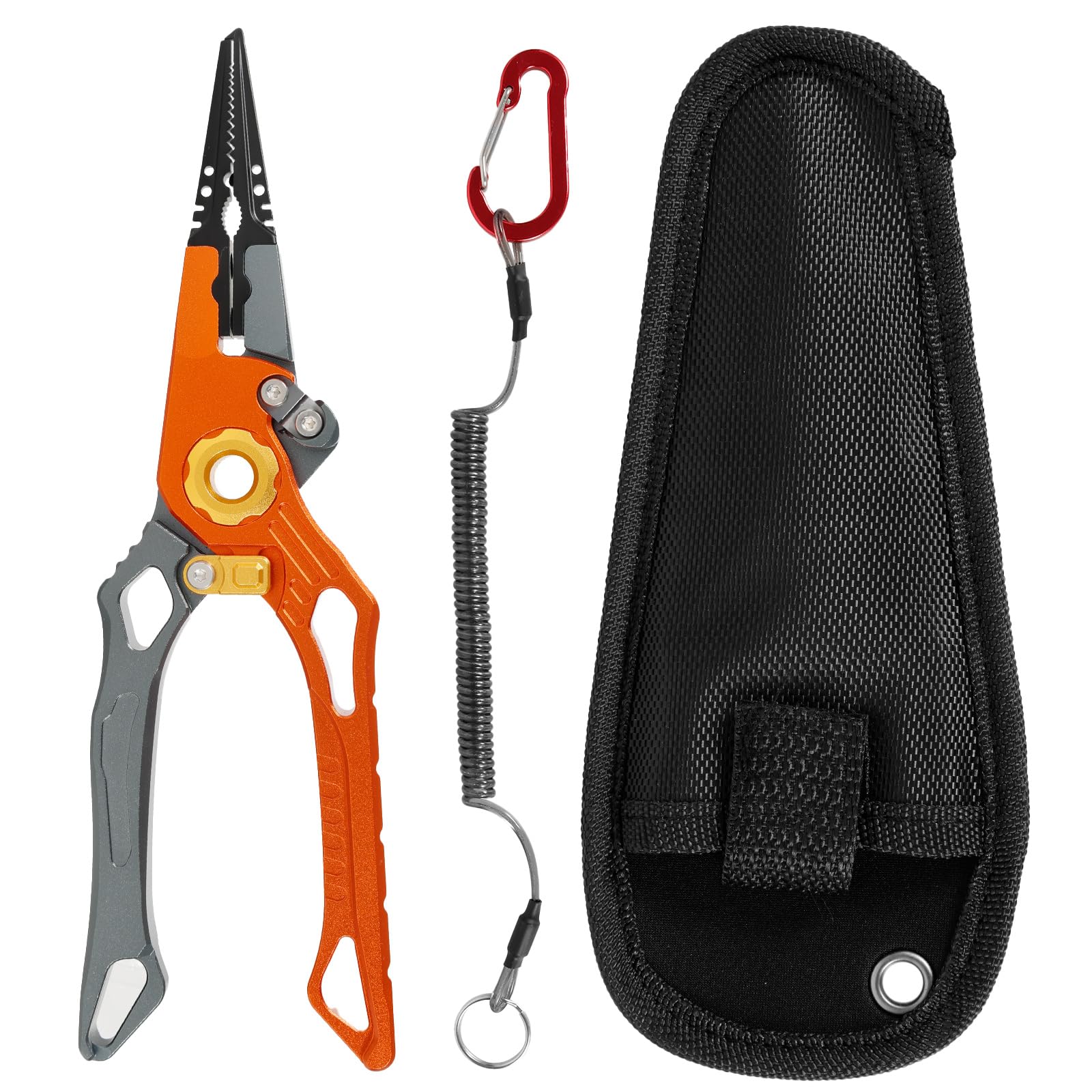 Lure Plier Saltwater Resistant Stainless Steel Head Multifunctional Fishing Pliers for Line Cutting & Hook Removing