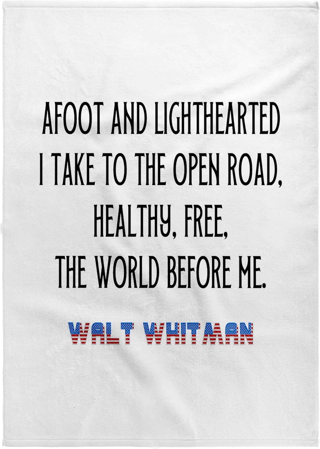 3dRose Walt Whitman Quote. Afoot and lighthearted I take to the Open Road 22x30 Bath Hand Pool Towel