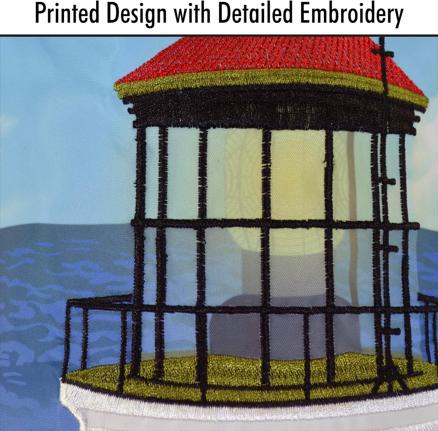 In the Breeze 5131 Lightouse 40-Inch Windsock-Colorful Outdoor Décor, Coastal Lighthouse