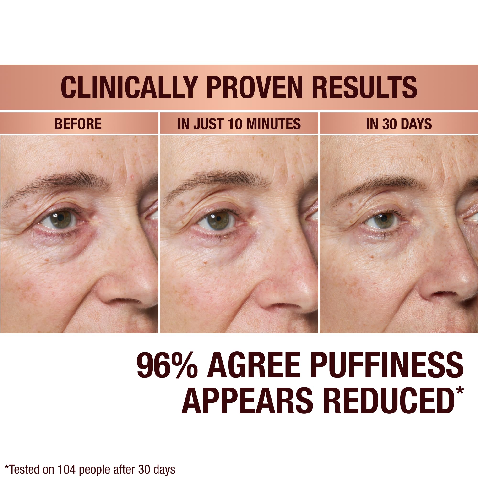 Charlotte Tilbury Hollywood Skin Secrets Under Eye Patches - Radiance-Boosting Lift Effect Eye Patches for Puffy Eyes & Dark Circles - Infused with Non-Slip & Non-Drip Cooling Hydrogel Cushion