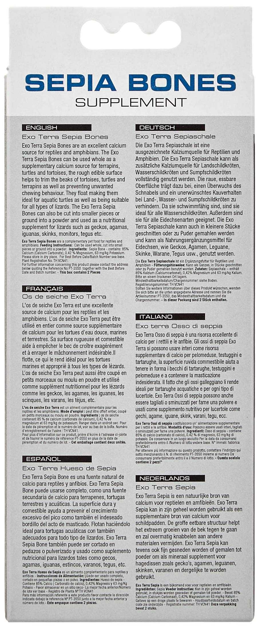 Image secondaire de Os de Seiche Exo Terra pour Reptiles et Amphibiens - 2 Pièces