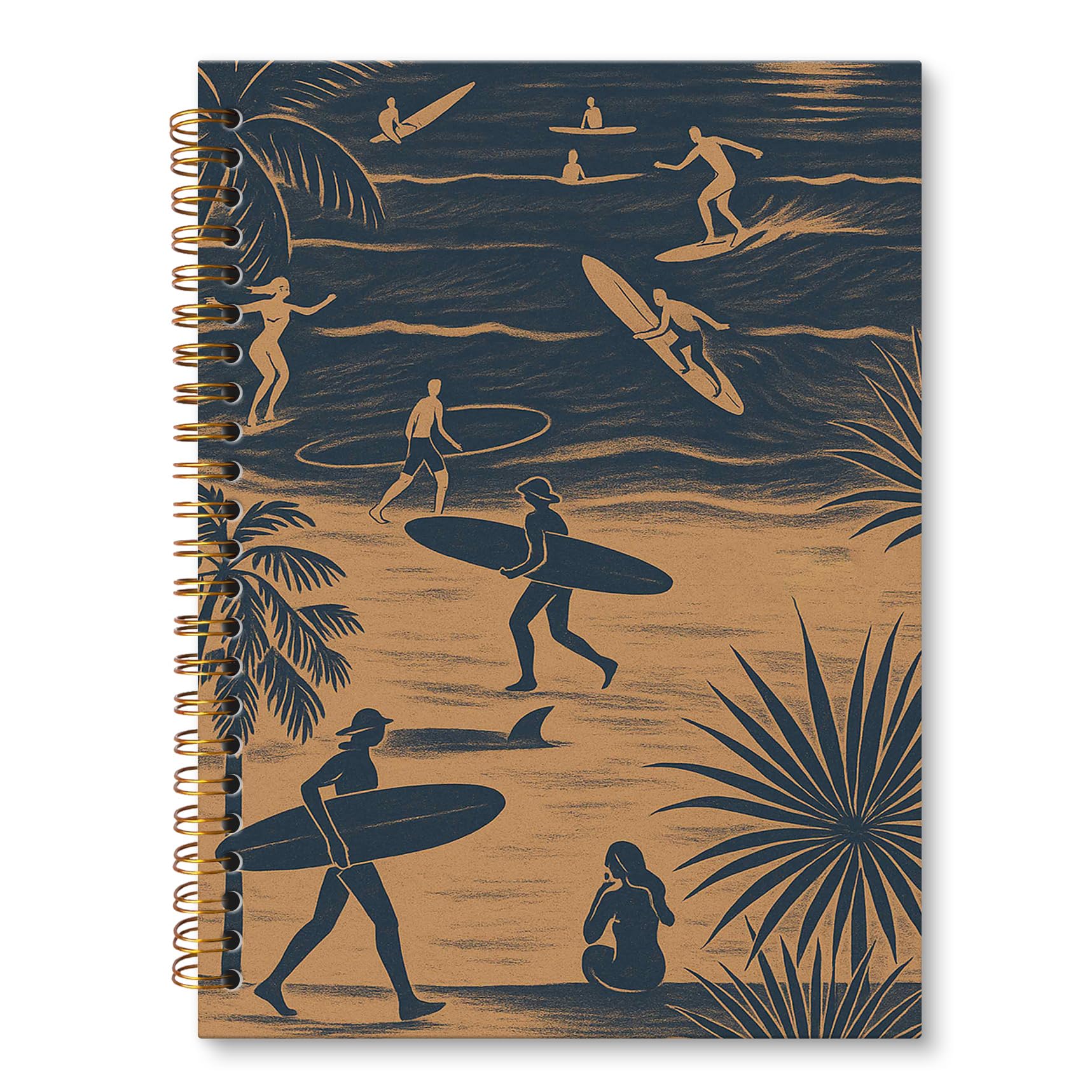 Carnet de notes plage tropicale format A5 à spirale pour vos écrits d'été - 8