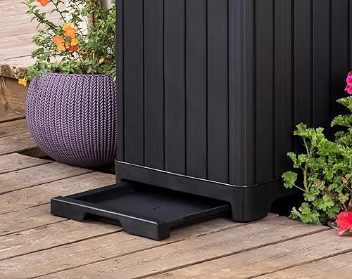 Miniatura 6 de Keter Baltimore - Bote de basura de 38 galones con tapa y bandeja de goteo para una fácil limpieza, perfecto para patios, cocinas y entretenimiento