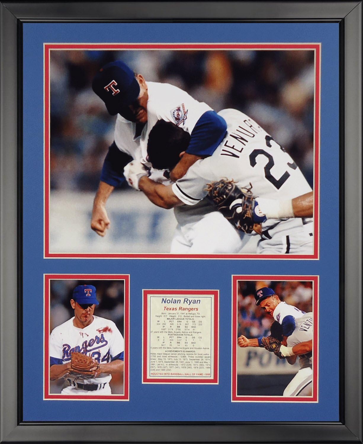 Legends Never Die Nolan Ryan Fight Framed Photo Collage, 16" x 20" (19631A)