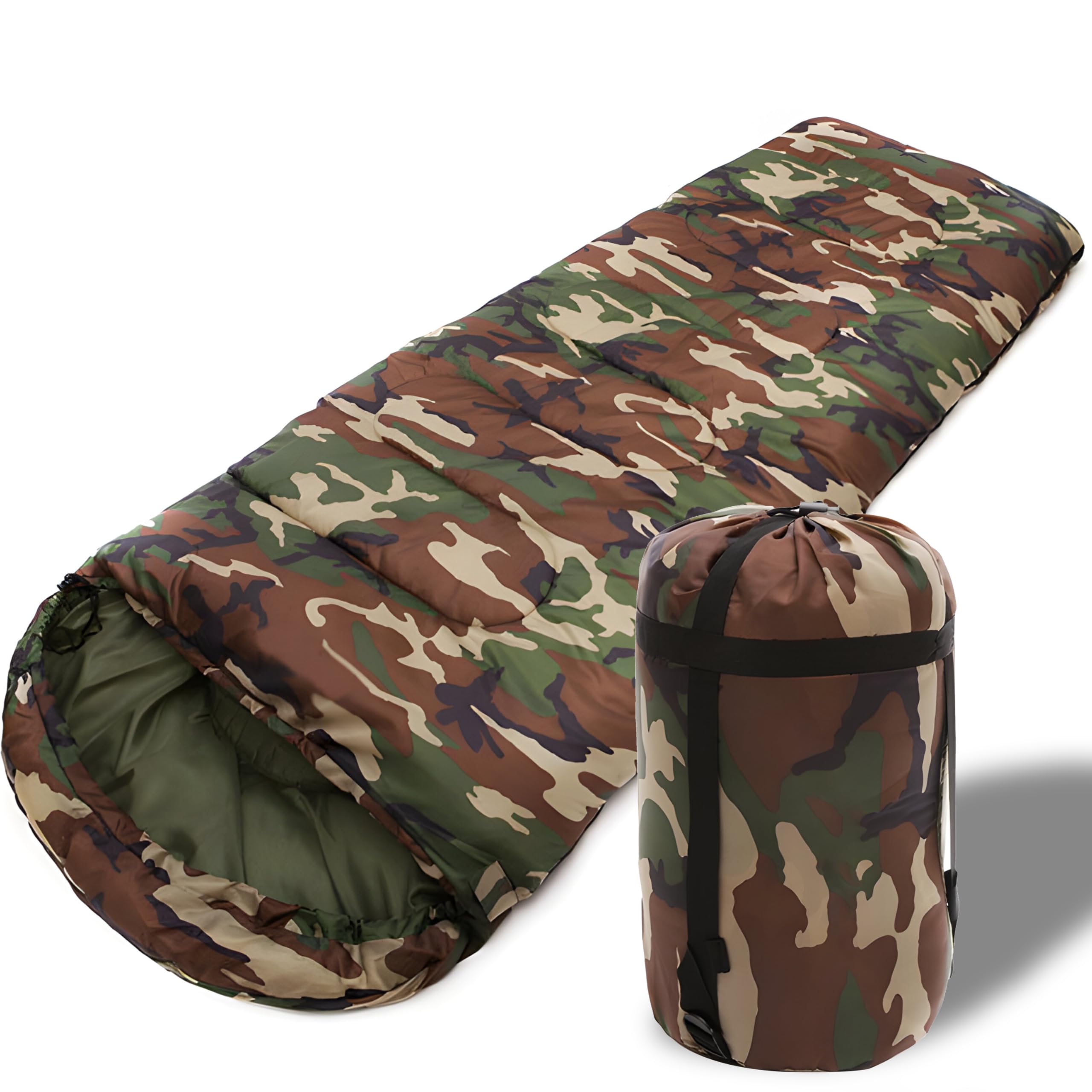 Retoo Saco de dormir para 3 – 4 estaciones, camping, para adultos y niños, saco de dormir de verano e invierno, ultraligero, saco de dormir de viaje, impermeable, 210 cm