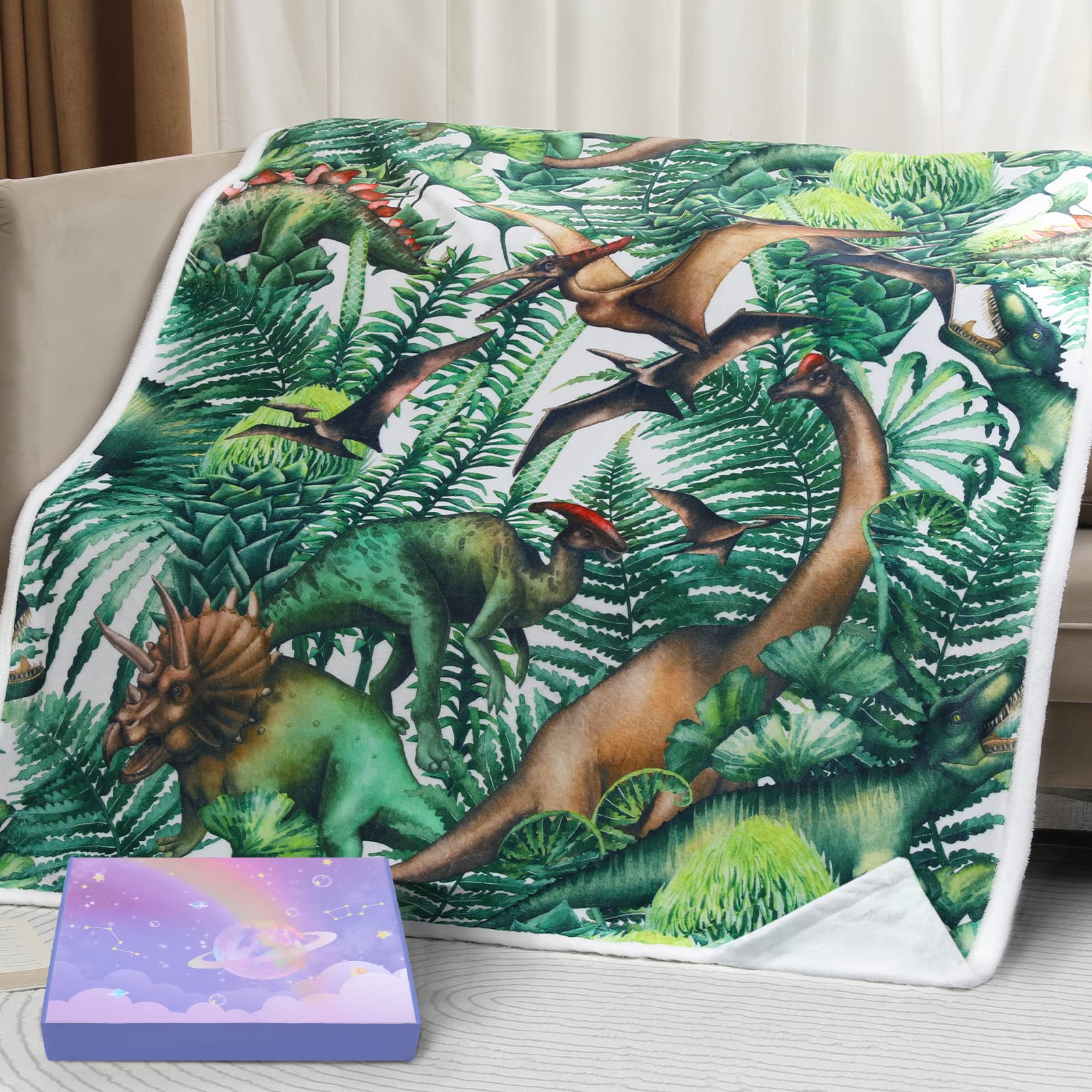 Doreala Dino-Decke – Superweich, Kuschelig & Leicht – Perfekt Fürs Sofa, Bett Oder Als Überwurf