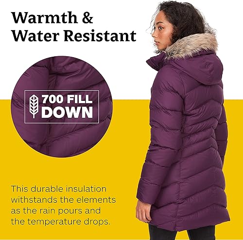 Miniatura 10 de Marmot Montreal - Abrigo hasta la rodilla para mujer, acolchado