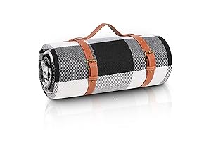 Waterproof Outdoor Picnic Blanket: 80 x 80 inches, Foldable, Great for 6-8 Adults