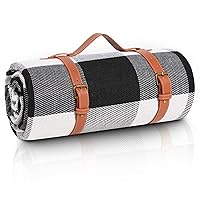 Vista 1 de sapsisel Manta de picnic extragrande de 80 x 80 pulgadas, impermeable y plegable, manta de playa de 3 capas para 6 a 8 adultos, para campamento