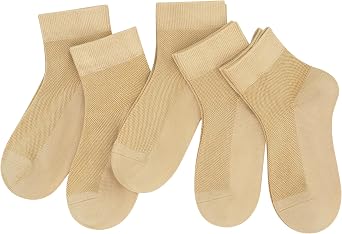 SERISIMPLE Kids Viscose Bamboo Above Ankle Socks Breathable Thin Summer Crew Comfortable Mesh Girls Boys Socks 5 Pairs
