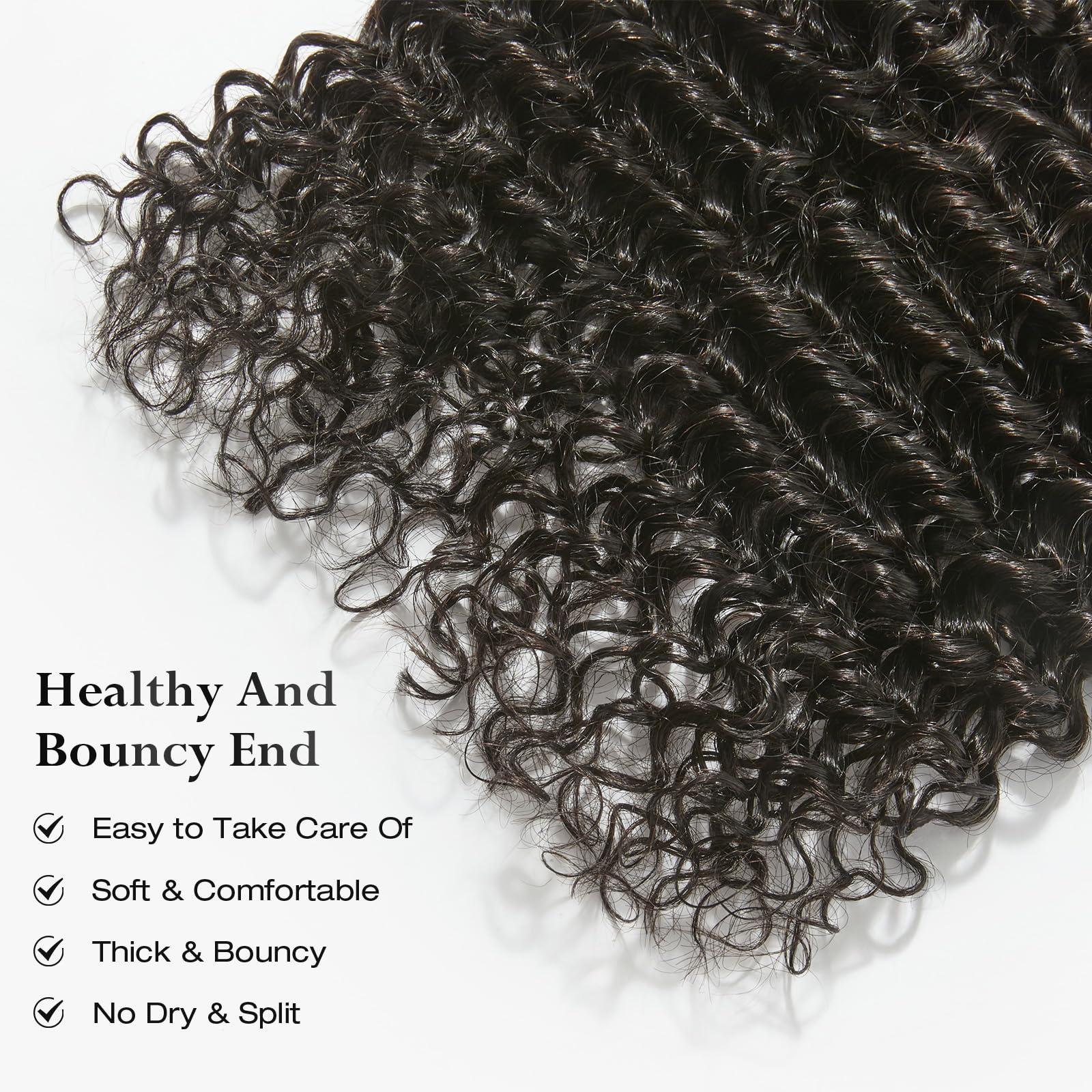 18 Inch Deep Curly Water Wave Human Hair Bundle, Unprocessed Cambodian Raw Hair Amazon.com : ASHINE Human Hair Bundles Deep Curly Water Wave  main image 4