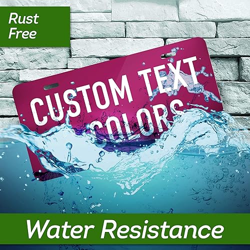 Miniatura 5 de Custom License Plates, Personalized Plates for Front of Car | Vanity Plate 6x12 Inch - Size Rust-Free Metal 40 Colors by: My Sign Center, USA